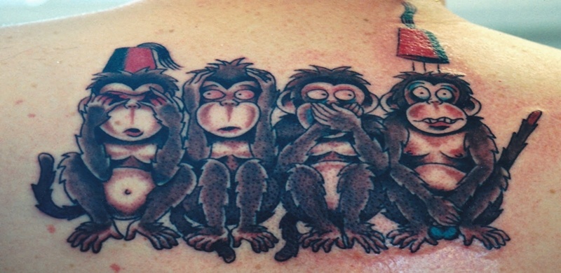 Tribal Monkey Belly Tattoo - wide 2