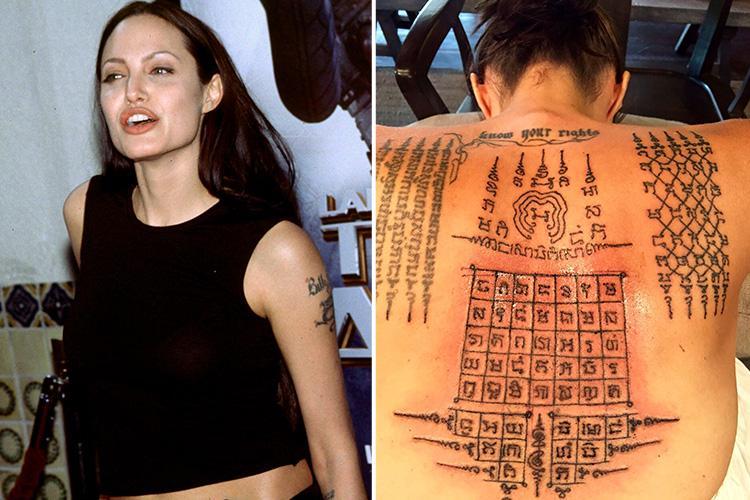 List of All Angelina Jolie Tattoos and Their Meanings ...