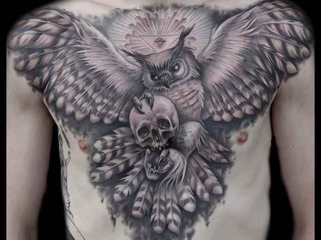Owl Neck Tattoo  Best Tattoo Ideas Gallery