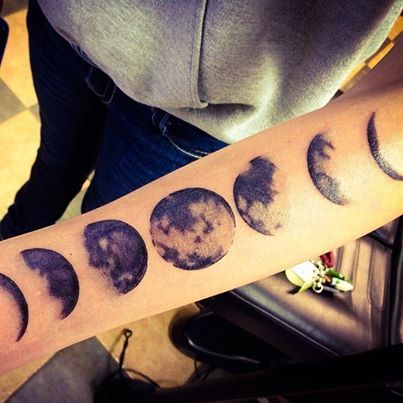 Moon phase tattoos with meanings