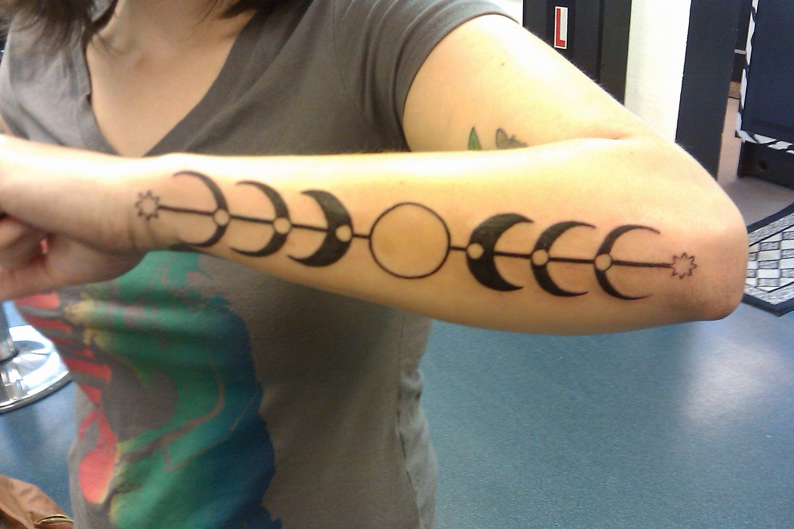 1. Moon Phases Tattoo Designs - wide 7