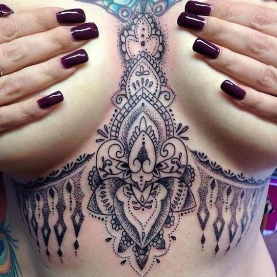 Their tattoos on breast with women Best Vagina