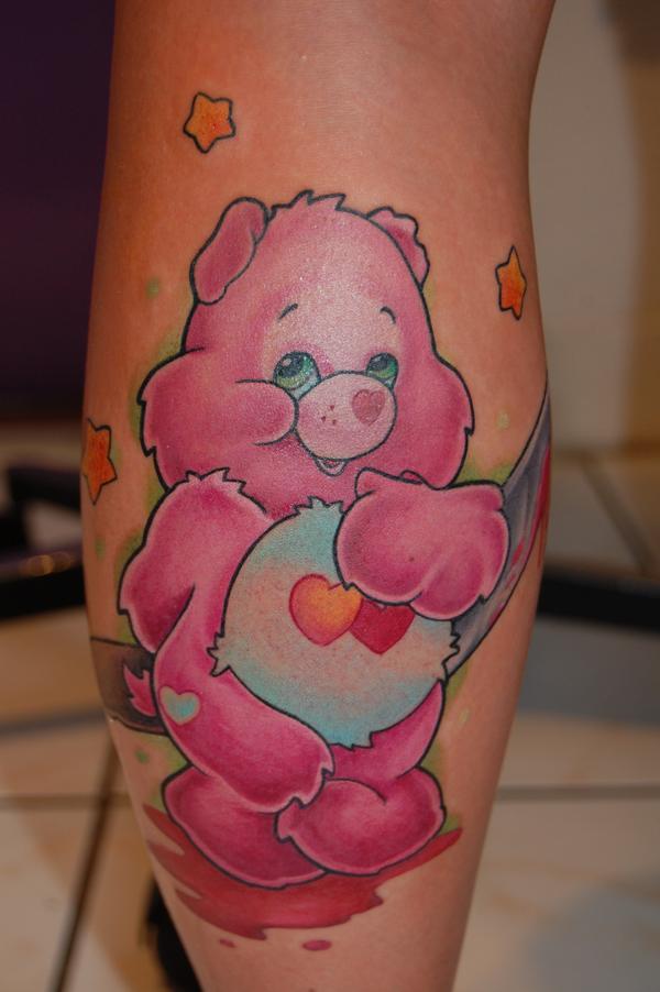 Teddy Bear With Baloon Tattoo Design