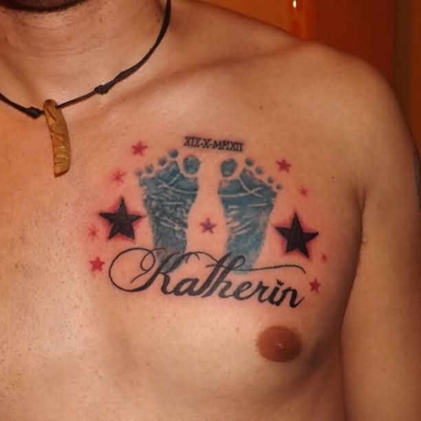 footprints-and-stars-tattoos-on-chest