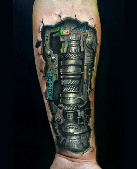 Mechanical Arm Tattoos With Meanings Tattooswin