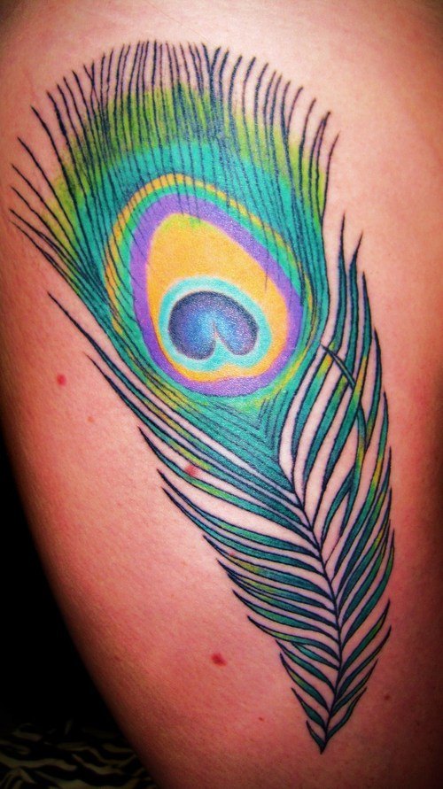 20 Peacock Feather Tattoos And The Beautiful Meanings Behind Them ...