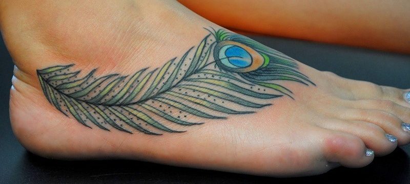 Tribal peacock feather tattoo 9 e1479874633521