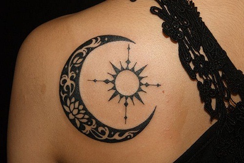 Top 92 about sun moon star tattoo super cool  indaotaonec