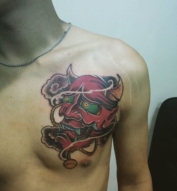 35 Oni Mask Tattoos With Mysterious And Powerful Meanings Tattooswin