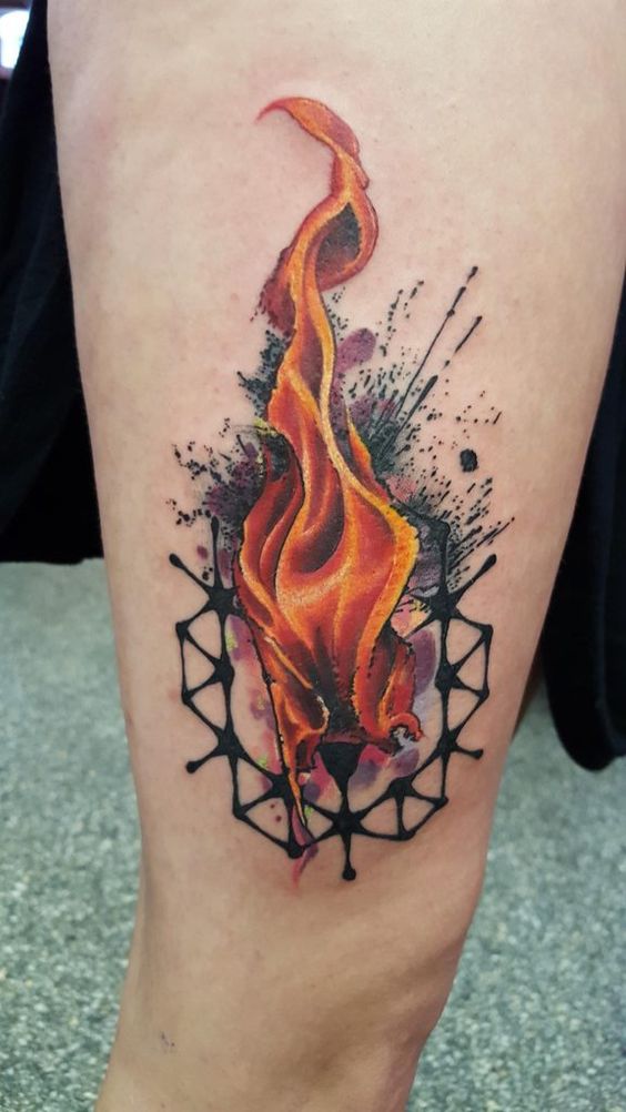 holy spirit flame tattoo