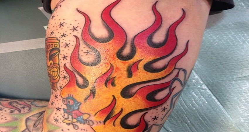 Tattoo uploaded by Danbi Kim  Cover up tattoo fire tattoo  Tattoodo