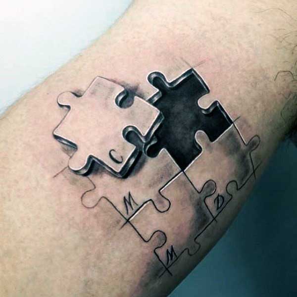 Image result for Puzzle Pieces tattoo