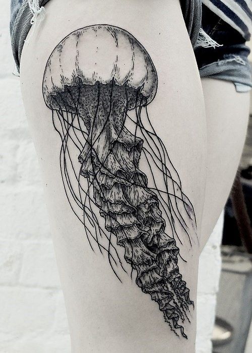 Premium Vector  Jellyfish logo symbol stencil design tattoo vector  illustration