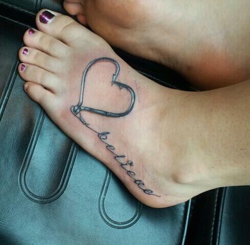 hook heart tattoo