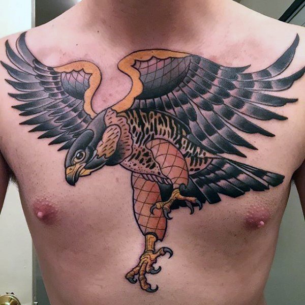 Realism Falcon tattoo men at theYoucom