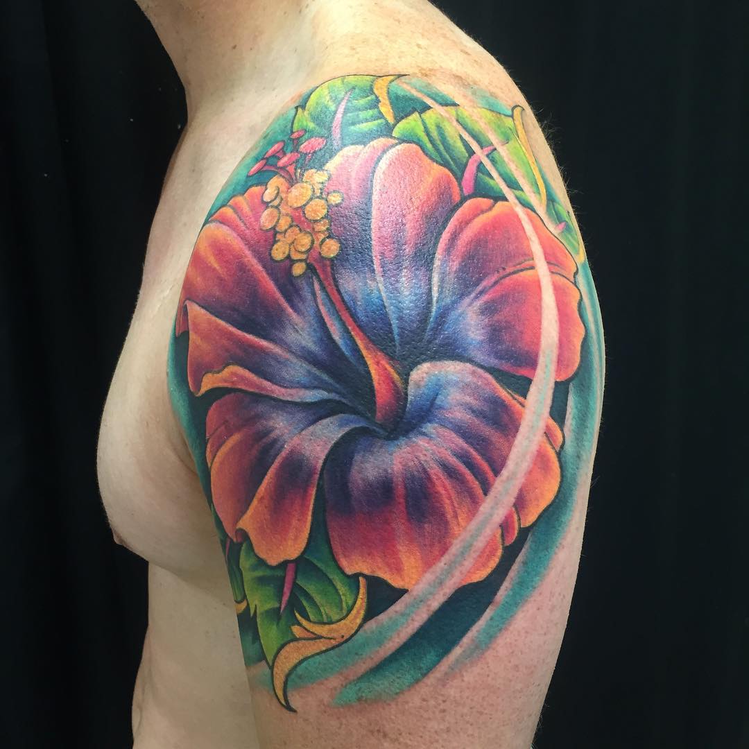 33 Hibiscus Flower Tattoos With Unique and Colorful Meanings - TattoosWin