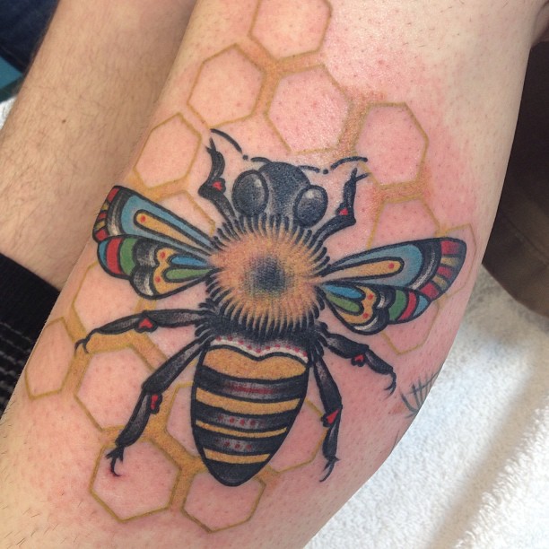 37 Honey Bee Tattoos With Mysterious Meanings - TattoosWin