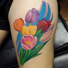 34 Colorful Tulip Tattoos and Their Creative Meanings - TattoosWin