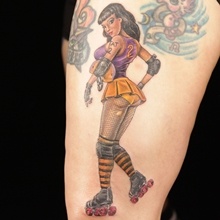 rockabilly pin up girl tattoo designs