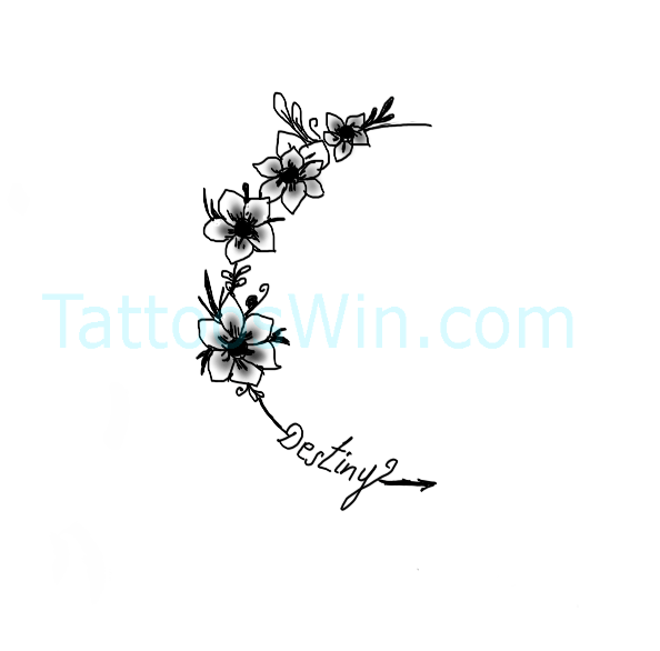 New Crescent Moon Tattoo Designs