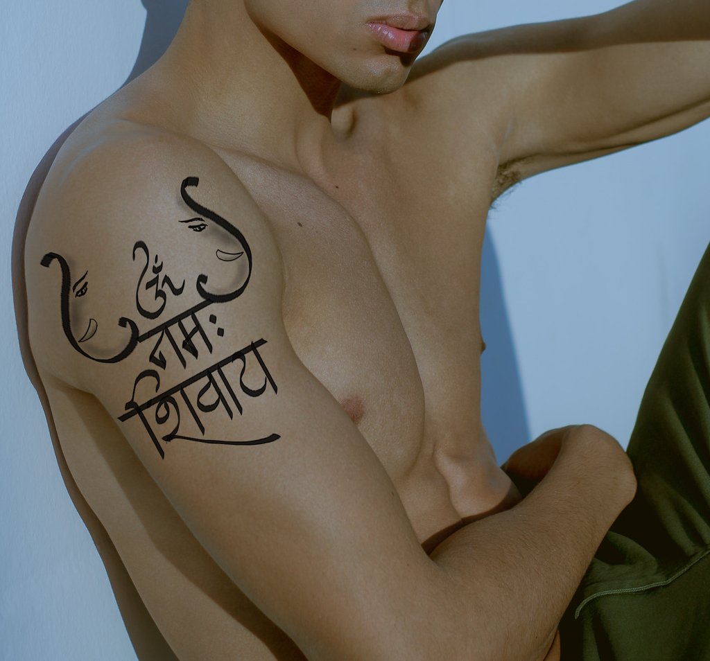 Om Namah Shivai Ganesha Tattoo Designs