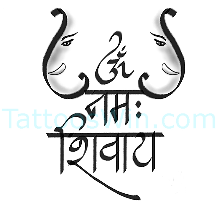 Om Namah Shivai Ganesha Tattoo Designs
