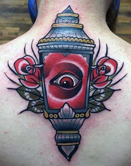 Lantern Tattoo with Eye