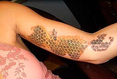 Honeycomb Tattoo For Women