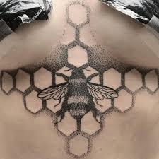 Honeycomb Tattoo Under Breast