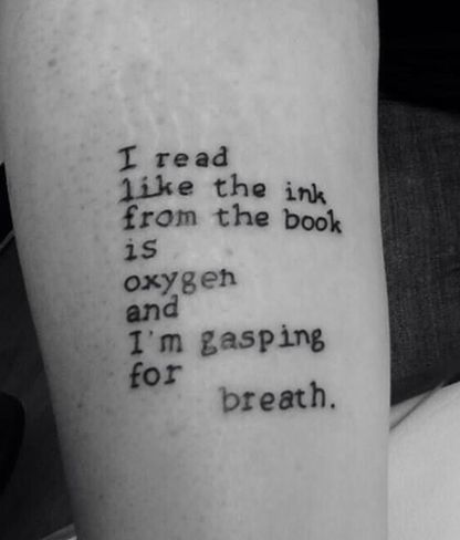 Book Quote Tattoo