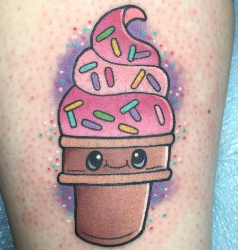 Ice Cream cup tattoo