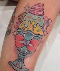 Ice Cream cup tattoo.