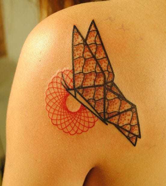 Origamy Butterfly Tattoo