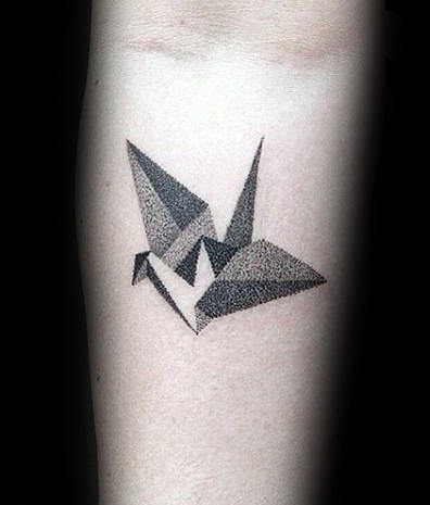 Origami Crane Tattoo On Hand