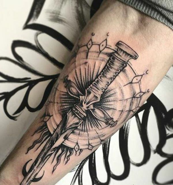 Celtic Sword Beliefs Tattoo for Mens