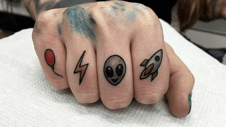 Alien Finger Tattoo for Women