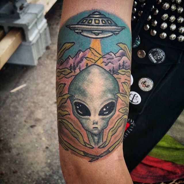 Alien Tattoo on Hand