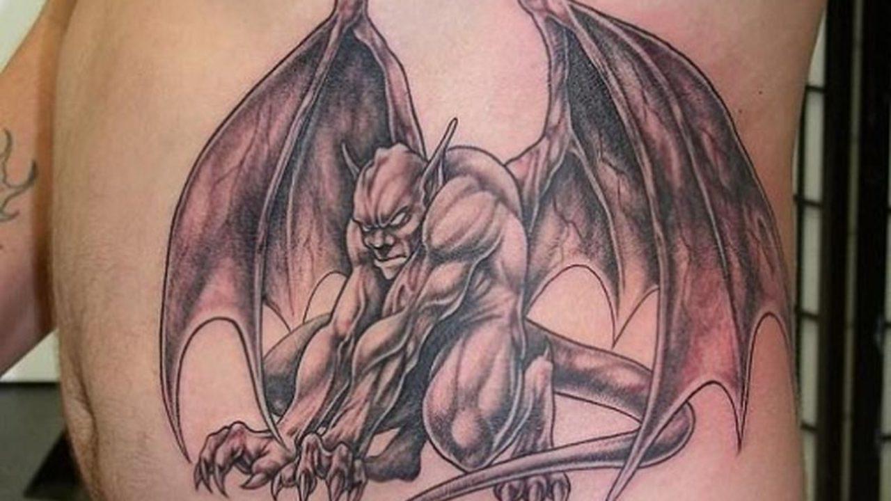 Gargoyle Tattoo on body.