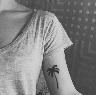 Palm Tree Tattoo On Hand