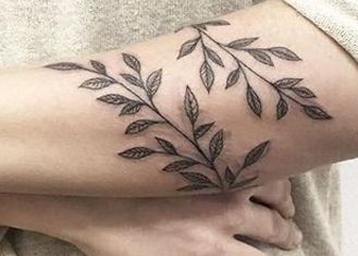 Vine Plant Tattoo On Forearm Of A Boy