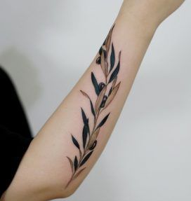 Plant Tattoo On Forearm