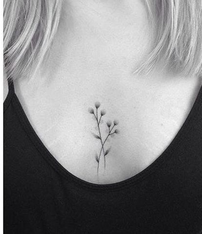 Plant Tattoo On Woman