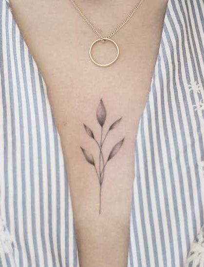 Plant Tattoo On Girl
