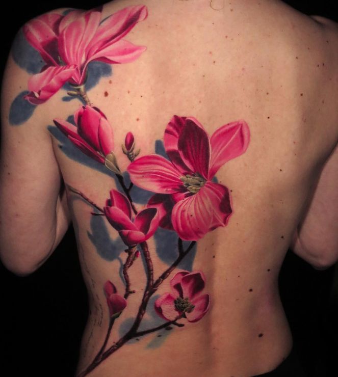 Magnolia Tattoo at Back