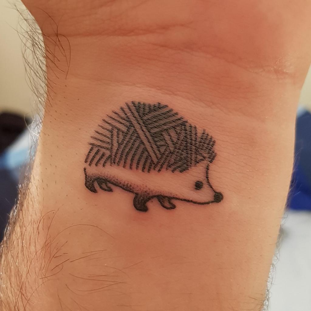 Hedgehog Tattoo on wrist