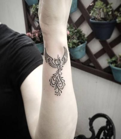 Phoenix Tattoo on wrist.