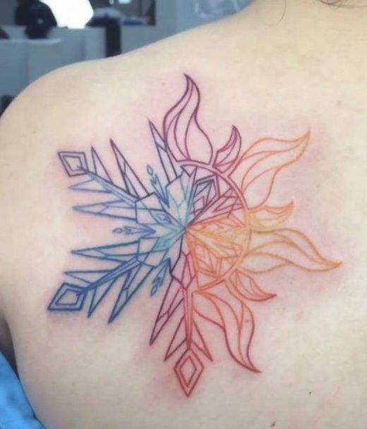 Snowflake Tattoo with hot and cold fusion.