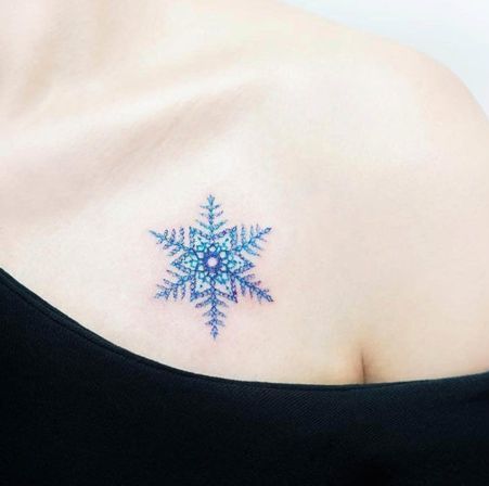 Snowflake Tattoo for girls.
