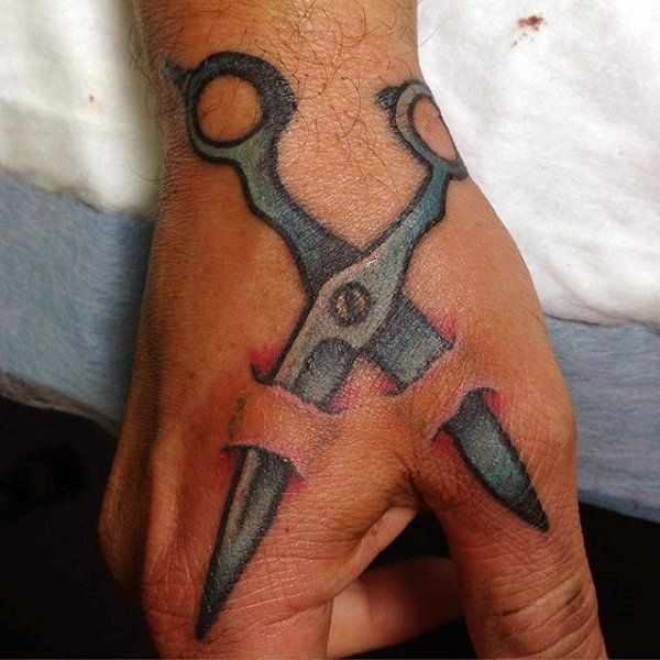 Scissors Tattoo for men