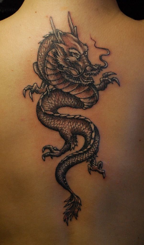 Black color Dragon Tattoo